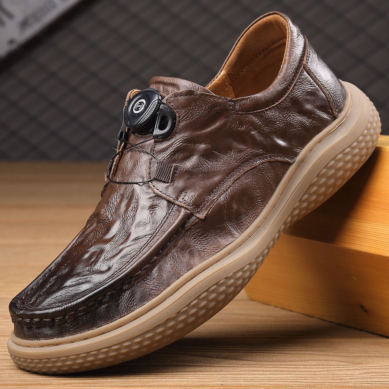 Men Shoes Louboutin - Luxury Leather Shoes Men Casual Rotary
