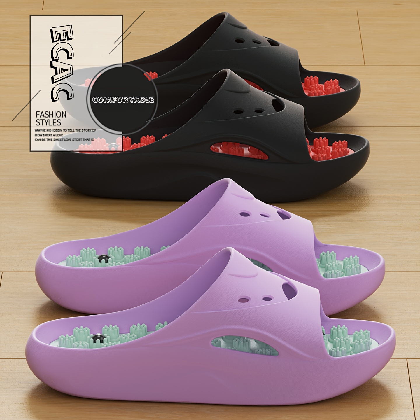 Women Men EVA Massage Slippers - Flip Flop Beach Men recension och pris