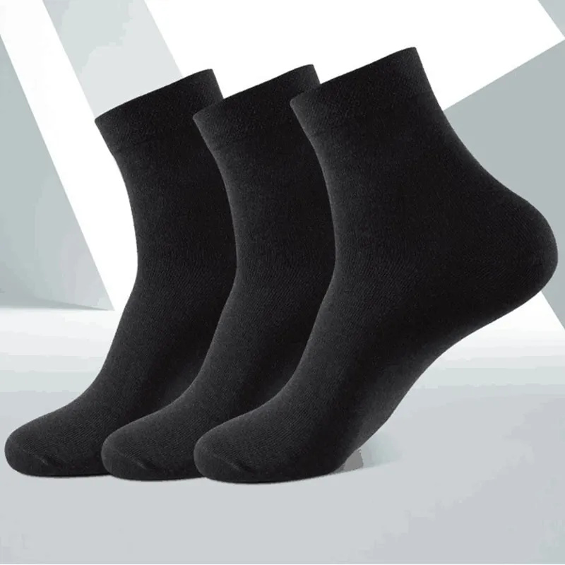 3 Pairs Black Men Socks Cotton - Men'S Shoes For Crews recension och pris